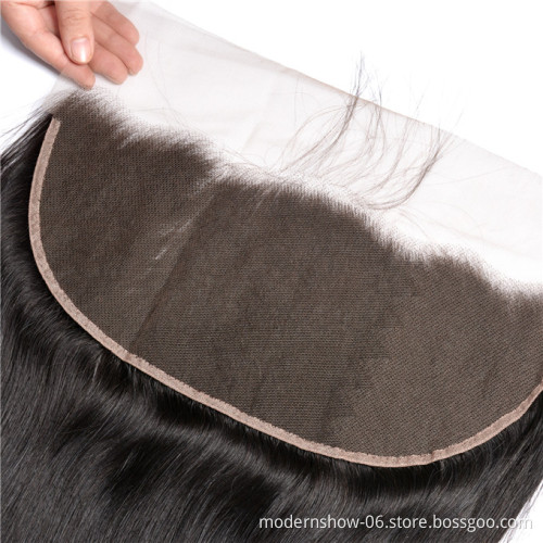 HD Lace 13x4 /13x6 Cuticle Aligned Swiss Silky Straight Swiss Lace Frontal Glueless pre plucked Straight Lace Frontal